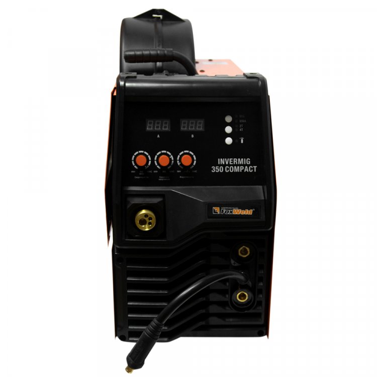 Сварочный полуавтомат Invermig 350 Compact - Компактный 350А полуавтомат 2-в-1. Сварочный ток 40-350 (MIG), 20-350(MMA). Сварка MMA и FCAW. Напряжение 380В. Регулировка индуктивности. Вес аппарата 26кг. Диаметр сварочной проволоки - 0,8 / 1,0 / 1,2мм Сварочный полуавтомат Invermig 350 Compact - Компактный 350А полуавтомат 2-в-1. Сварочный ток 40-350 (MIG), 20-350(MMA). Сварка MMA и FCAW. Напряжение 380В. Регулировка индуктивности. Вес аппарата 26кг. Диаметр сварочной проволоки - 0,8 / 1,0 / 1,2мм