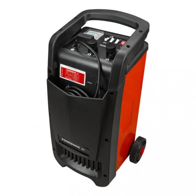 Пуско-зарядное устройство KVAZARRUS PowerBox 550 - Напряж.пит -220В/50Гц, Мах. потреб мощ. - 1.4заряд/10старт, Мин. ёмкость заряж. аккум 12/24В -15АЧ, номинал ЁЗК 12/24В - 50-750АЧ, Мах ток заряда 12/24В - 50А, напряж. заряда 12/24В - 14.5-14.8/29-29 Пуско-зарядное устройство KVAZARRUS PowerBox 550 - Напряж.пит -220В/50Гц, Мах. потреб мощ. - 1.4заряд/10старт, Мин. ёмкость заряж. аккум 12/24В -15АЧ, номинал ЁЗК 12/24В - 50-750АЧ, Мах ток заряда 12/24В - 50А, напряж. заряда 12/24В - 14.5-14.8/29-29