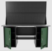 Верстак двухтумбовый с двумя экранами, зеленый 1800*700 Garopt, GT1800DDPP2.green Верстак двухтумбовый с двумя экранами, зеленый 1800*700 Garopt, GT1800DDPP2.green