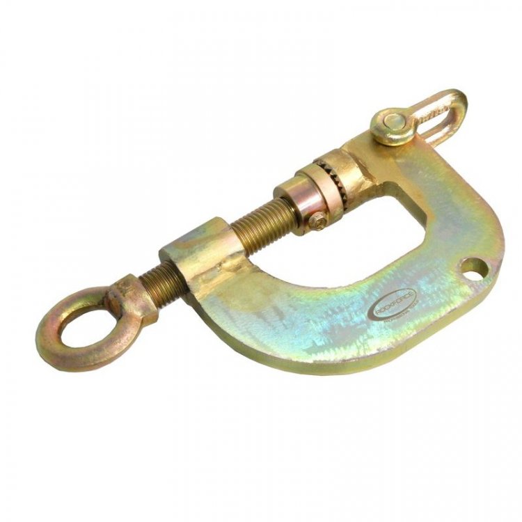 Захват для кузовных работ "струбцина" двухфункциональный (поперечное усилие 1т, продольное 3т)