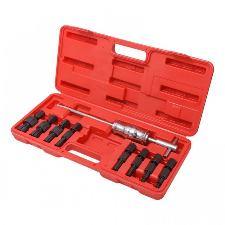 Набор съемников внутренних подшипников с обратным молотком (8-10, 10-12, 12-14, 15-17, 17-20, 20-24, 25-29, 30-32мм), в кейсе
