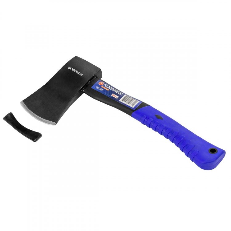 Топор с фиберглассовой ручкой и резиновой противоскользящей накладкой (900г,L-370мм)