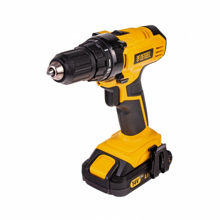 Дрель-шуруповерт аккумуляторная CDL-IB-14-02, Li-Ion, 14 В, 1,5 Ач, 2 акк.// Denzel