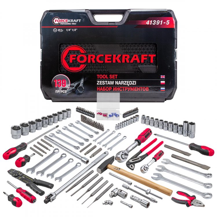 Набор инструментов 139пр. 1/4", 1/2" (6гр.)(4-32мм)