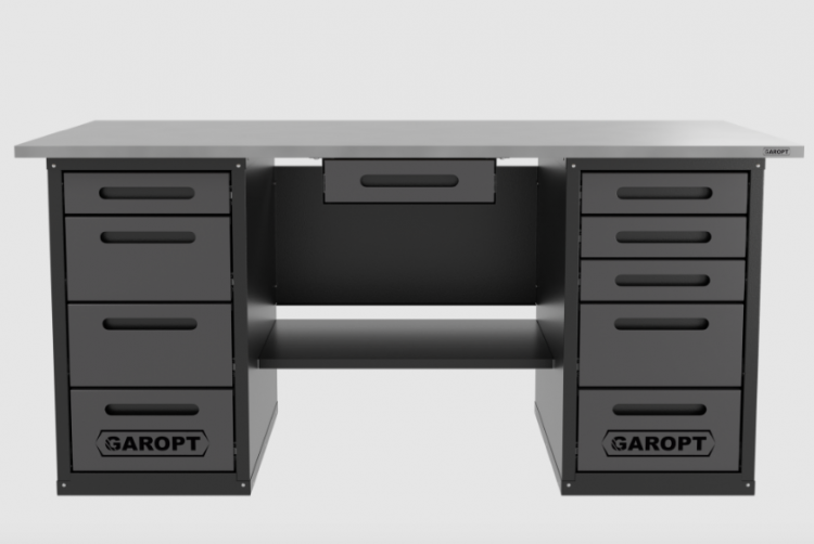 Верстак с ящиком двухтумбовый 4 ящиков /5 ящиков 1800*700 серый GAROPT, GT1800Y1Y4Y5.grey Верстак с ящиком двухтумбовый 4 ящиков /5 ящиков 1800*700 серый GAROPT, GT1800Y1Y4Y5.grey