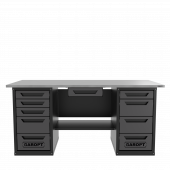Верстак с ящиком двухтумбовый 4 ящиков /5 ящиков 1800*700 серый GAROPT, GT1800Y1Y4Y5.grey