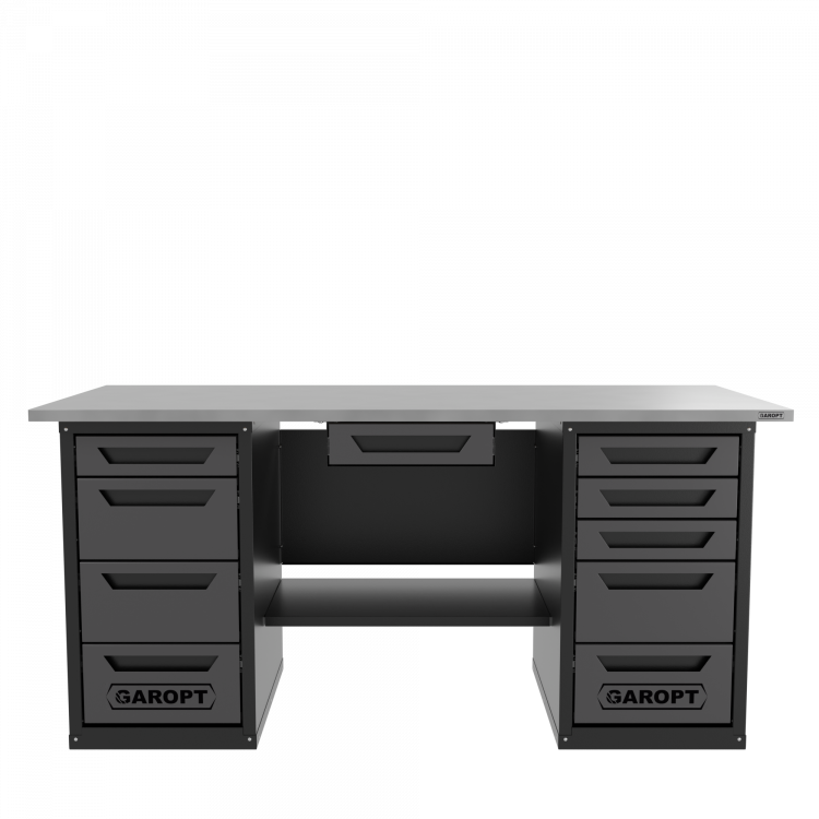 Верстак с ящиком двухтумбовый 4 ящиков /5 ящиков 1800*700 серый GAROPT, GT1800Y1Y4Y5.grey