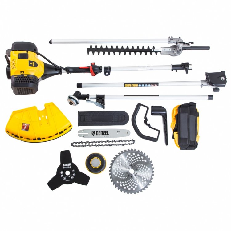 Триммер бензиновый мультифункциональный DGT-52S-MAX, 52 см3, разъёмная штанга// Denzel Триммер бензиновый мультифункциональный DGT-52S-MAX, 52 см3, разъёмная штанга// Denzel