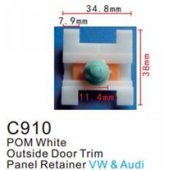 Клипса для крепления внутренней обшивки европейских а/м пластиковая (100шт/уп.)