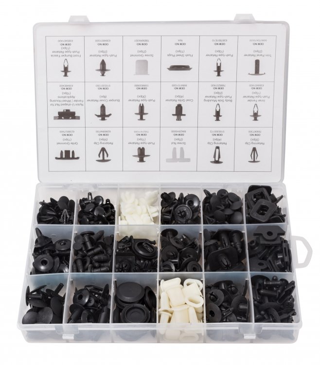 Набор клипс 408пр. (NISSAN), пластиковом органайзере