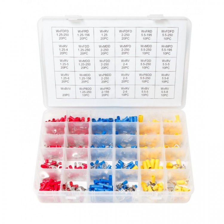 Коннекторы обжимные для автомобильной электропроводки,  480пр.