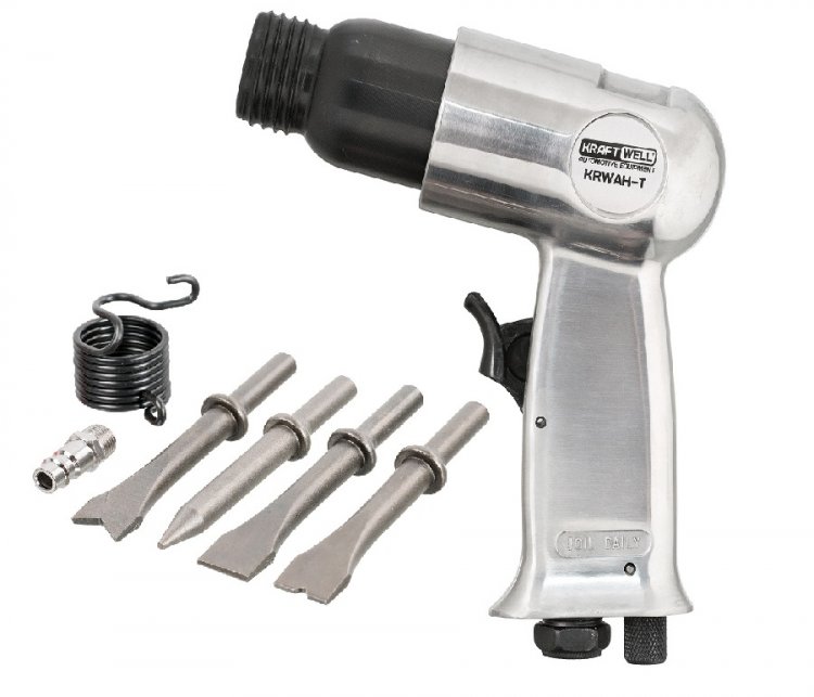 Пневмозубило 150мм с комплектом насадок