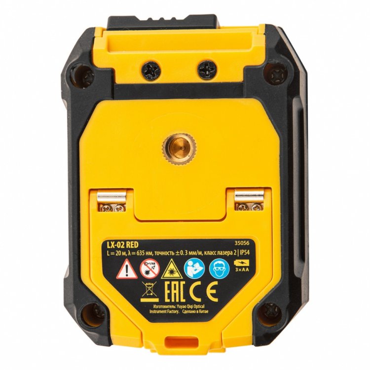Лазерный уровень LX 02 Red, 20 м, 635 нм, резьба 1/4"// Denzel Лазерный уровень LX 02 Red, 20 м, 635 нм, резьба 1/4"// Denzel