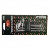 Набор ключей TORX Г-образных длинных с отверстием 7пр.(Т10Н,Т15Н,Т20Н,Т25Н,Т27Н,Т30Н,Т40Н) в пластиковом держателе Набор ключей TORX Г-образных длинных с отверстием 7пр.(Т10Н,Т15Н,Т20Н,Т25Н,Т27Н,Т30Н,Т40Н) в пластиковом держателе