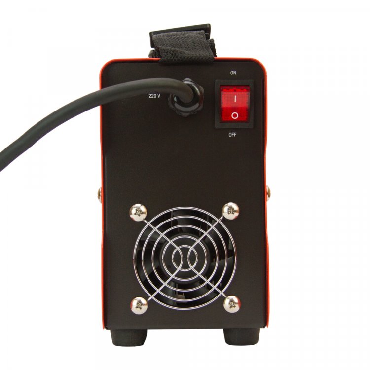 Сварочный аппарат KVAZARRUS 230 - Регулировка форсажа дуги (контроль стабилизации дуги). Горячий старт, антизалипание. Работает от 140В. MMA, розетки 25 мм2, напряжение питания: 220В±15%, Диапазон сварочного тока: 20-230А, ПВ: 60%, ремень для перенос