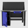 Верстак однотумбовый с ящиком и экраном 1400*700 GAROPT синий, GT1400STDY1PP.blue