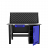 Верстак однотумбовый с ящиком и экраном 1400*700 GAROPT синий, GT1400STDY1PP.blue