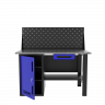 Верстак однотумбовый с ящиком и экраном 1400*700 GAROPT синий, GT1400STDY1PP.blue