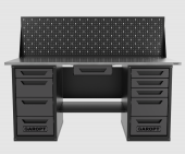 Верстак двухтумбовый 4 ящиков /5 ящиков с экраном и ящиком, 1800*700 серый GAROPT, GT1800Y1Y4Y5PP.grey