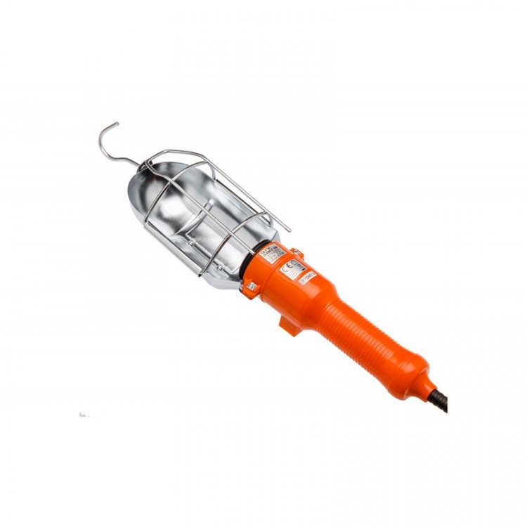 Светильник переносной (для ламп Е27, max 60W, IP20, AC220-240V, кабель 5м, оранжевый)