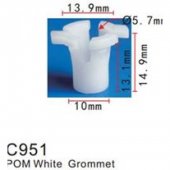 Клипса для крепления внутренней обшивки европейских а/м пластиковая (100шт/уп.)