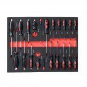 Набор отверток,21пр(PH:0x100/1x75,2x38,2x100,3x150мм удар-е; SL:3х100/6х38,5х75,6х100,8х150 удар-е;Т6,7,8,9,10х75мм,Т15-30х100мм,Т40х150мм)в ложементе