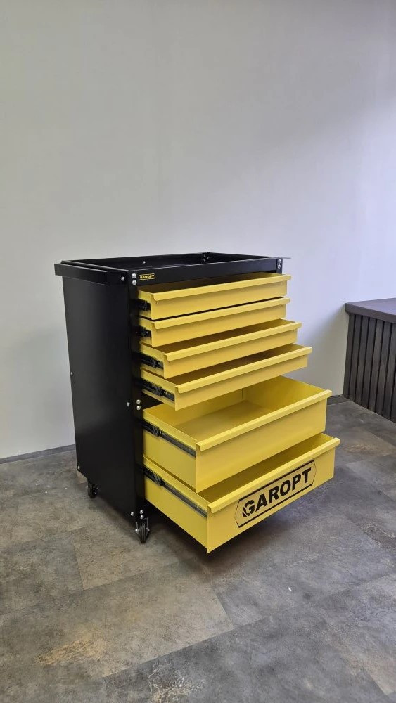 Тележка инструментальная GAROPT 6 ящиков Желтый , Серия "Econom"  арт. GTE6.YELL
