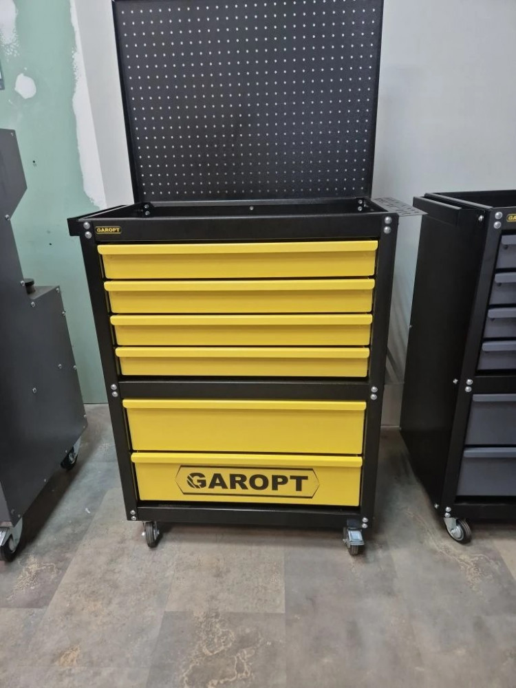 Тележка инструментальная GAROPT 6 ящиков Желтый , Серия "Econom"  арт. GTE6.YELL