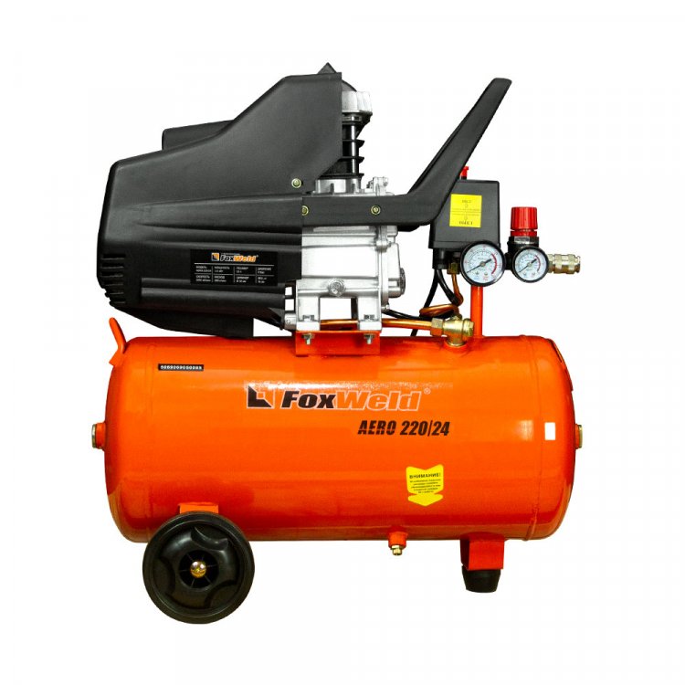 Масляный коаксиальный компрессор AERO 220/24  - (220В, 1,5кВт, 220л/мин, бак 24л, FoxWeld) (арт. 5069) Масляный коаксиальный компрессор AERO 220/24  - (220В, 1,5кВт, 220л/мин, бак 24л, FoxWeld) (арт. 5069)
