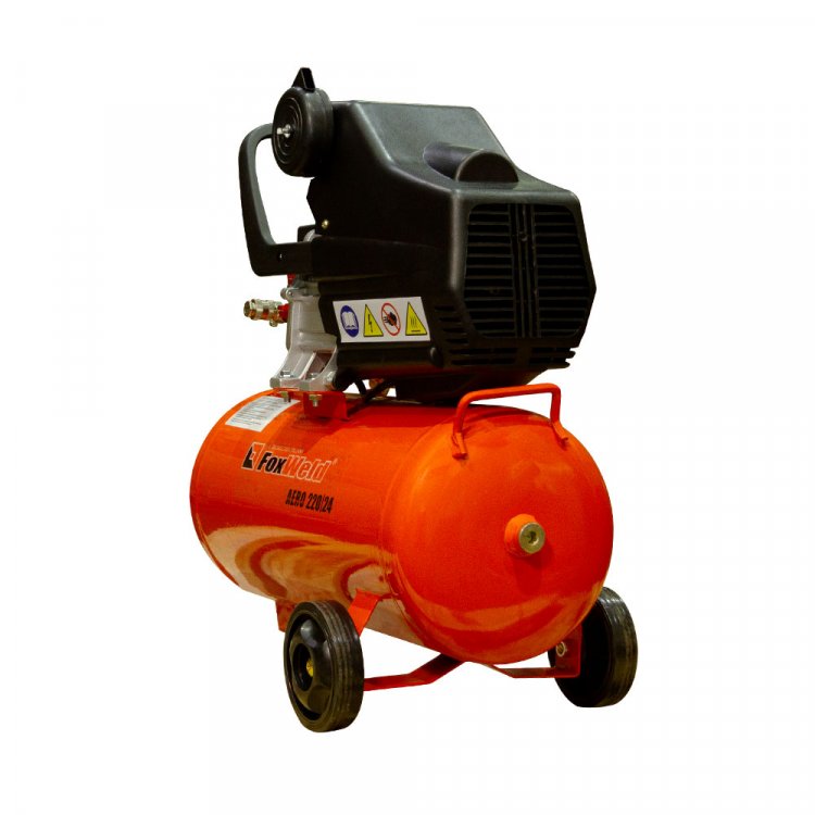 Масляный коаксиальный компрессор AERO 220/24  - (220В, 1,5кВт, 220л/мин, бак 24л, FoxWeld) (арт. 5069) Масляный коаксиальный компрессор AERO 220/24  - (220В, 1,5кВт, 220л/мин, бак 24л, FoxWeld) (арт. 5069)