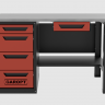 Верстак с ящиком однотумбовый 4 ящика красный 1400*700 Garopt, GT1400STY1Y4.red