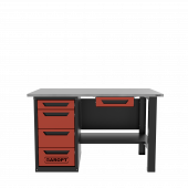 Верстак с ящиком однотумбовый 4 ящика красный 1400*700 Garopt, GT1400STY1Y4.red
