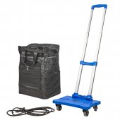 Тележка платформенная складная с сумкой и телескопич. ручкой+набор эластичных шнуров(в разложенном виде:41х23х97см,в сложенном:39х33х14см,г/п50кг) Тележка платформенная складная с сумкой и телескопич. ручкой+набор эластичных шнуров(в разложенном виде:41х23х97см,в сложенном:39х33х14см,г/п50кг)