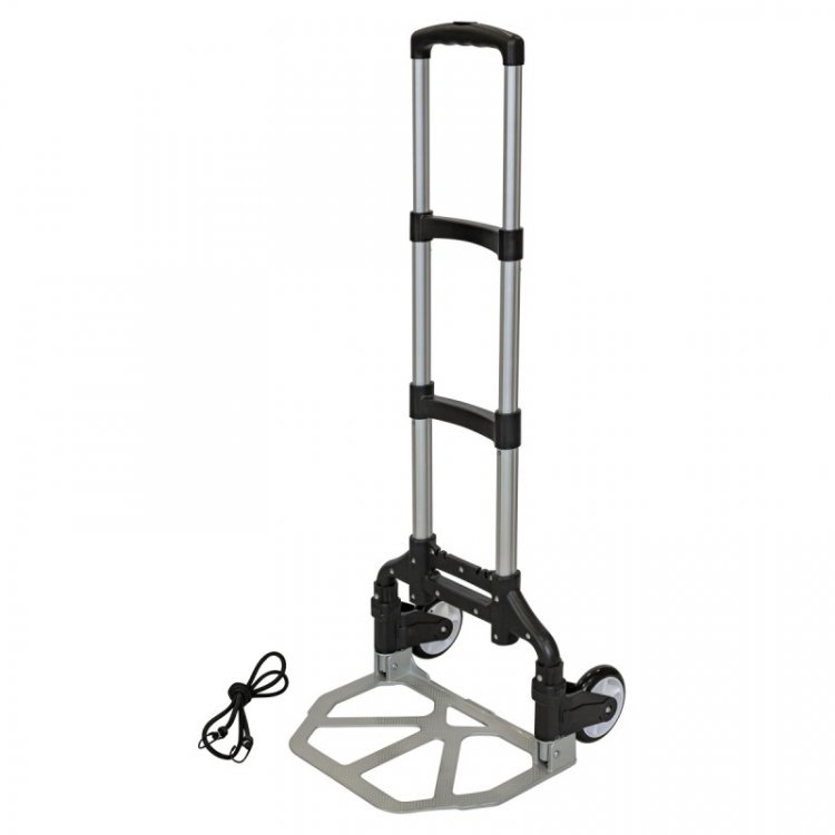 Тележка складная с сумкой и телескопической ручкой+2крюка на эластичных ремнях(400х390мм,г/п70кг) Тележка складная с сумкой и телескопической ручкой+2крюка на эластичных ремнях(400х390мм,г/п70кг)